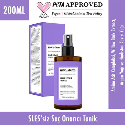 Tónico Capilar Reparador Maruderm - Nutre y repara el cabello dañado con aceite de argán y aminoácidos