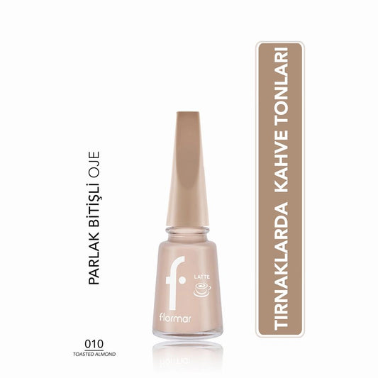 Flormar Glossy Nail Polish in Toasted Almond 010 8ml