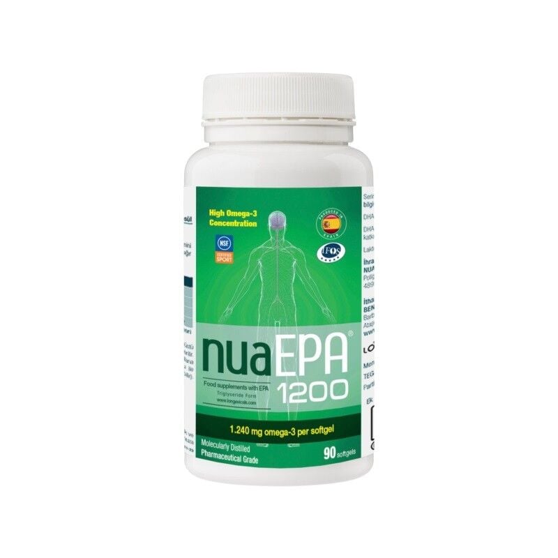 Nua Biological NUA EPA 1200 Omega-3 Supplement 90 Capsules