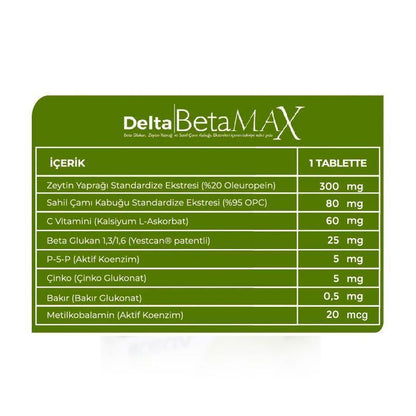 Delta Betamax 30 comprimés : complément alimentaire et de santé quotidien - Forme pratique en comprimé oral