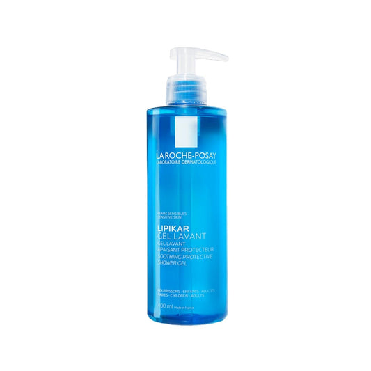 La Roche-Posay Lipikar : Gel lavant apaisant pour peaux sensibles | Nettoyant visage doux et hydratant | 400 ml