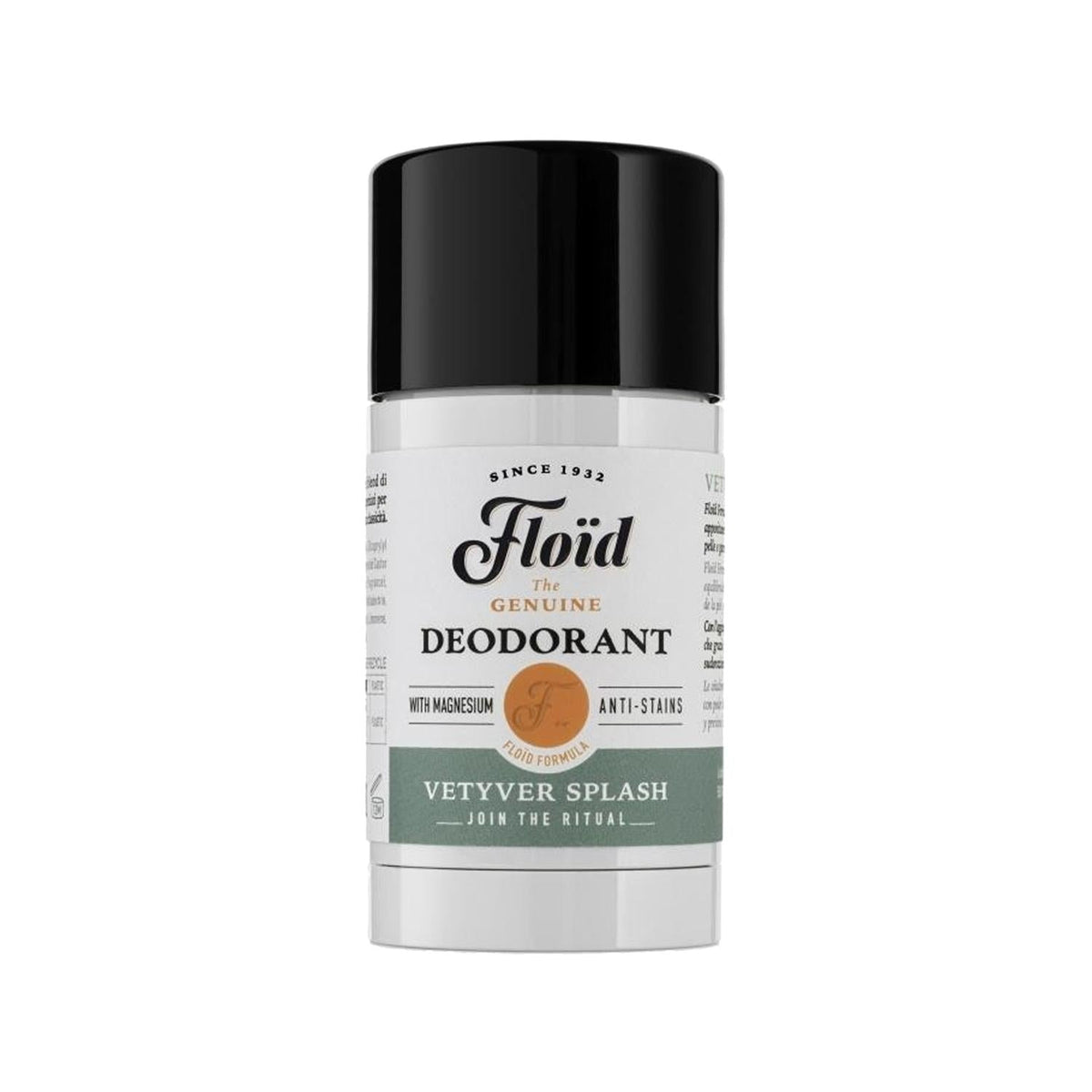 Floid Vetyver Splash Deodorant Stick for Personal Hygiene - 75ml, Long-Lasting Fragrance