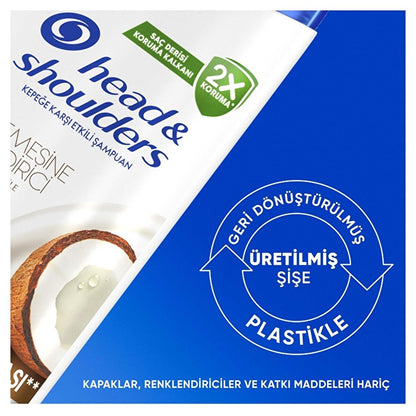 Champú anticaspa Head & Shoulders con aceite de coco - Hidratante, dermatológicamente probado - 330 ml