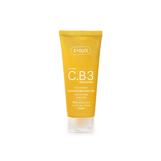 Ziaja Vitamin C.B3 Niacinamide Gel Exfoliante Facial - Limpiador facial exfoliante natural para todo tipo de piel, ilumina y unifica el tono
