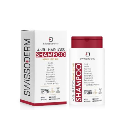 Shampooing anti-chute Swissoderm pour cheveux normaux à secs - 300 ml, renforce les follicules pileux, réduit la chute des cheveux