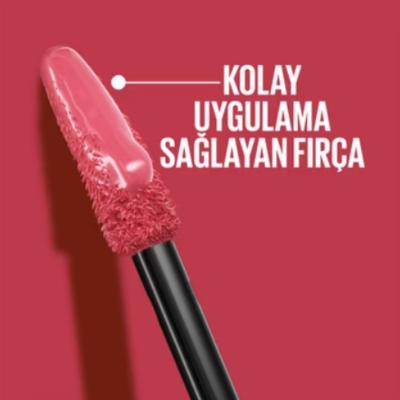 Labial líquido Maybelline Super Stay Vinyl Ink - Color de labios de larga duración con acabado vinilo, tono 145 Rogue