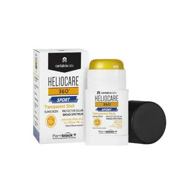 Stick solaire transparent Heliocare 360° Sport SPF50+ pour modes de vie actifs