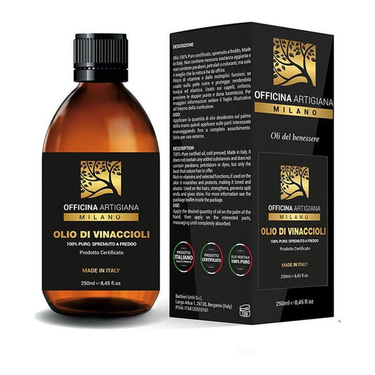 Officina Artigiana Pure Certified Grape Seed Oil 250ml Skin Care Oil Pasteur Pharmacy