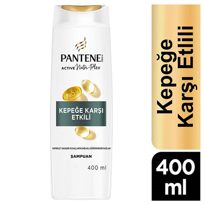 Shampooing antipelliculaire Pantene : Formule PRO-V pour soulager les démangeaisons et les pellicules, et pour des cheveux en pleine santé, 400 ml