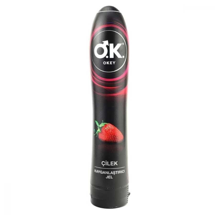 Gel lubrifiant Okey à la fraise, confort et douceur, 100 ml
