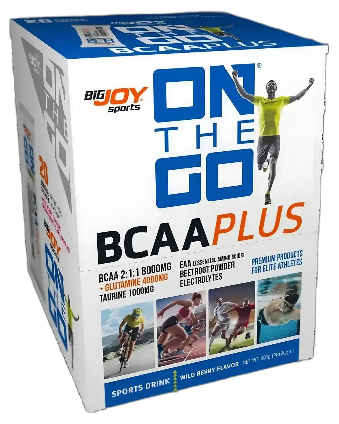 Bigjoy On The Go BCAA Plus Forest Fruit Recovery Drink 20x20g
