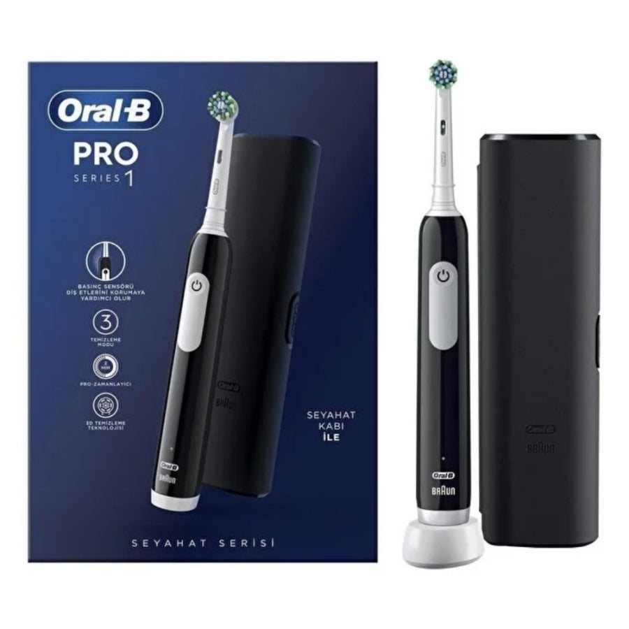 Cepillo de dientes recargable Oral-B Pro Series 1 con estuche de viaje negro