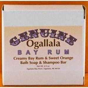 Ogallala Bay Rum & Sweet Orange Creamy Soap & Shampoo Bar 4.5 Oz Bath Soap & Shampoo Bar Pasteur Pharmacy