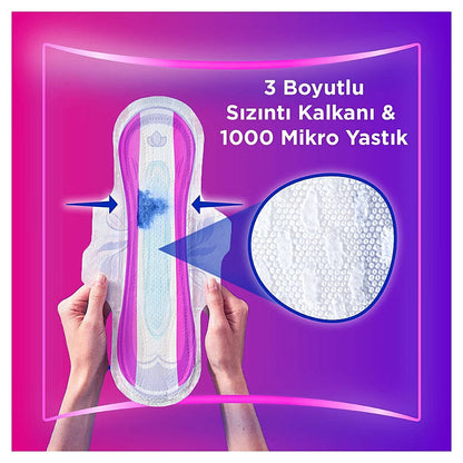 Serviettes hygiéniques Orkid Platinum Night pour une protection renforcée, paquet de 10