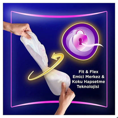 Serviettes hygiéniques Orkid Platinum Night pour une protection renforcée, paquet de 10