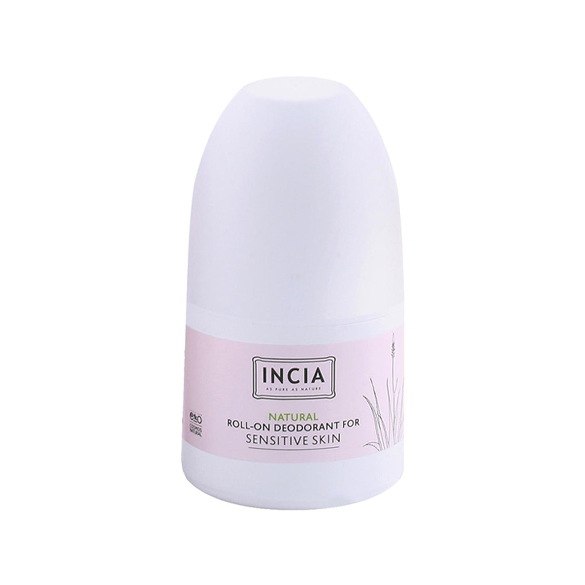 INCIA Natural Roll-On Deodorant for Sensitive Skin - Gentle, Antiperspirant & Long-Lasting