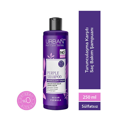 Champú morado Urban Care - Cuidado capilar vegano, sin sulfatos y protector del color para cabellos rubios y grises