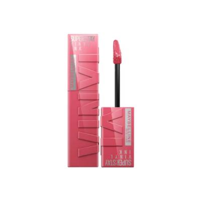 Labial líquido Maybelline Super Stay Vinyl Ink - Color de labios de larga duración con acabado vinilo, tono 145 Rogue