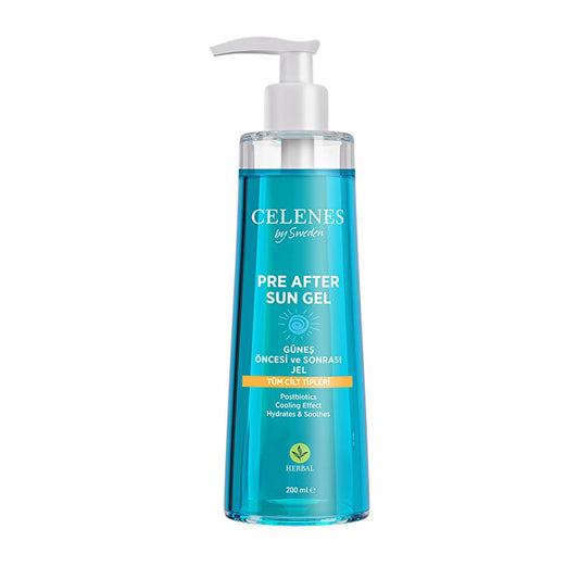 Celenes Herbal Sun Care Gel: Cooling & Moisturizing Postbiotic Sunburn Relief - Refreshing Sun Protection Gel for Sensitive Skin