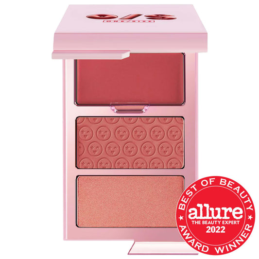 Cheek Clapper: Paleta de trío de rubores 3D - Vegano, libre de crueldad, rubor pigmentado para un color y dimensión de larga duración
