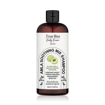 Shampooing True Bee à l'Amla - Soin réparateur nourrissant et anti-chute, fortifie les cheveux secs et abîmés, shampooing apaisant quotidien, 400 ml