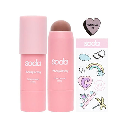Soda 101 Woohaa Contouring Stick - Contorno de maquillaje fácil para realzar los rasgos faciales