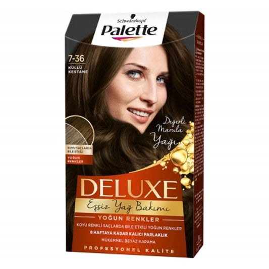 Tinte permanente Palette Deluxe 7-36 Castaño Ceniza 50ml