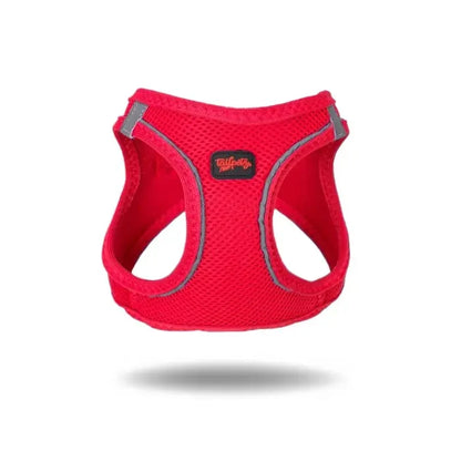 Harnais pour chien TailPetz Air-Mesh, confort respirant, rouge P.