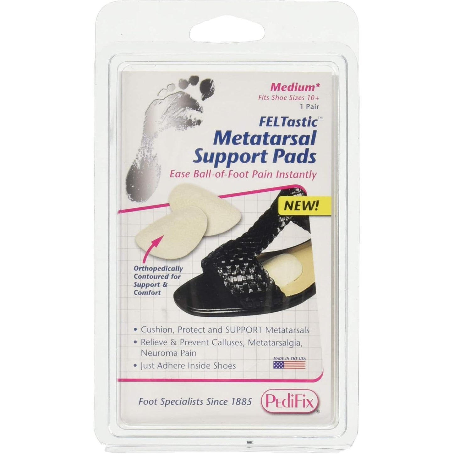 PediFix Feltastic Metatarsal Support Pads Medium 1 Pair Metatarsal Support Pads Pasteur Pharmacy