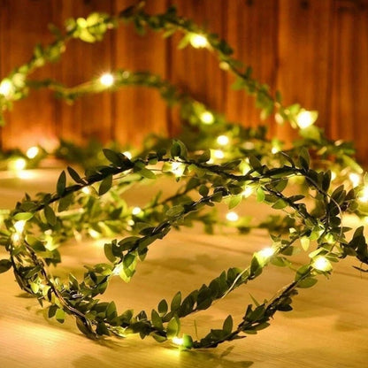 Guirlande lumineuse LED décorative en forme de feuilles Petrix pour la décoration intérieure