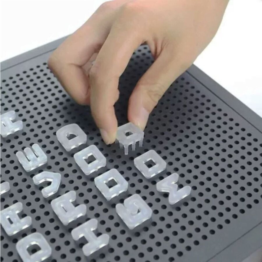 Petrix Pegboard Light Up Message Board Home Decor