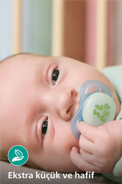 Sucettes Philips Avent Ultra Start Nuit 0-2 mois, lot de 2