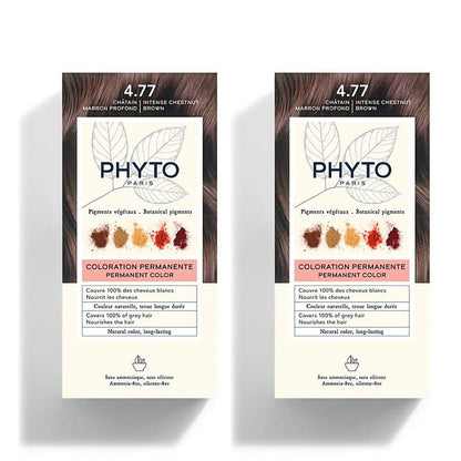 Phyto PhytoColor 4.77 Châtain Cuivré Intense Coloration Permanente - Lot de 2