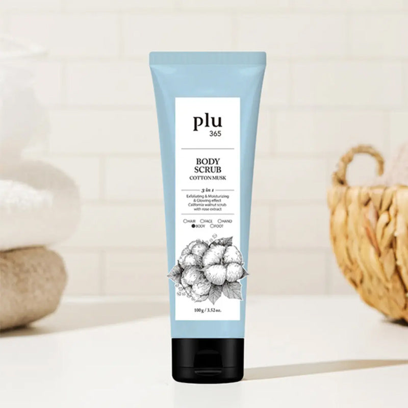 Plu 365 Body Scrub Cotton Musk Smoothing Peeling 100g
