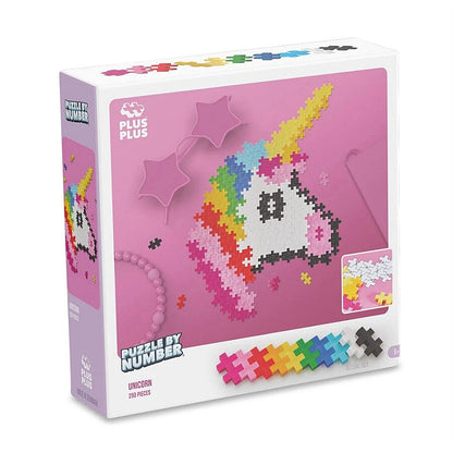 Set de construcción creativa Plus Plus Puzzle by Number Unicorn, 250 piezas