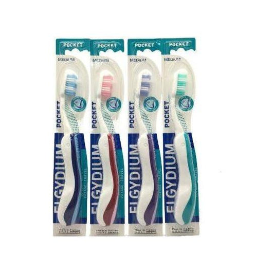 Elgydium Pocket Travel Medium Toothbrush (Assorted Colors) Travel Toothbrush Pasteur Pharmacy