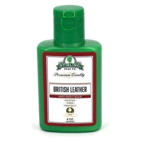 Stirling Soap Co. British Leather Shaving Collection Shaving Set Pasteur Pharmacy Post Shave Balm 4oz