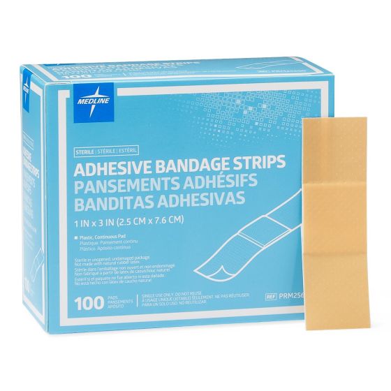 BANDAGE, STERILE, PLASTIC, ADHESIVE, 1 INCH x 3 INCH, 100 COUNT Medical Tape & Bandages Pasteur Pharmacy