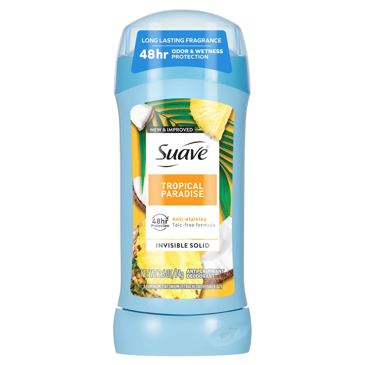 Suave Tropical Paradise Invisible Solid Deodorant 2.6 oz
