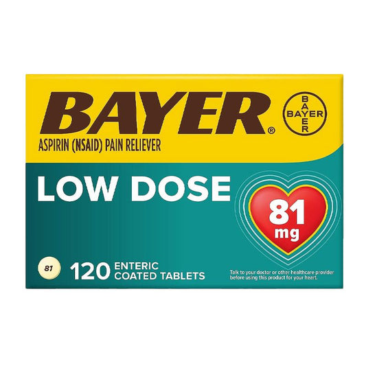 Bayer Low Dose Aspirin, 81 mg, 120 Tablets (6-Pack Value Deal) Medicine & Drugs Pasteur Pharmacy