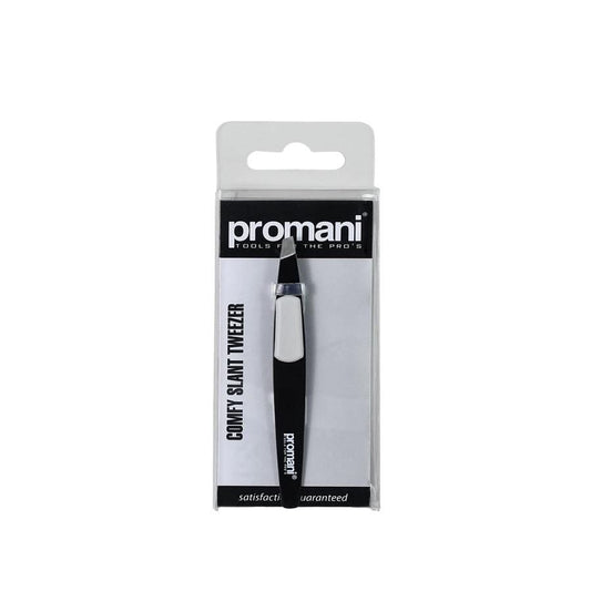 Promani PR-922 Comfy Slanted Tip Tweezers for Precision Grooming