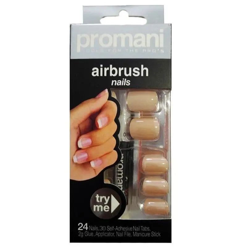 Promani Press-On Nail Kit Beige Natural Look Set