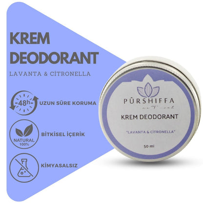 Desodorante en crema Purshiffa Lavanda y Citronela 50 ml