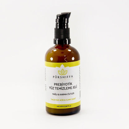 Gel limpiador facial prebiótico Purshiffa para piel grasa 100 ml