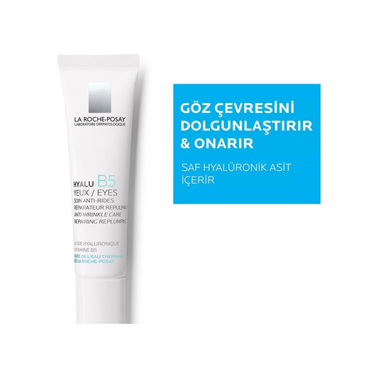 Crème contour des yeux La Roche-Posay Hyalu B5 - Soin anti-rides à l'acide hyaluronique pour peau sensible, 15 ml