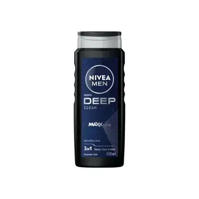 Nivea Men Deep Dimension Clean: Gel de ducha vigorizante para hombre - Limpieza profunda, aroma refrescante, gel de baño de larga duración 500ml