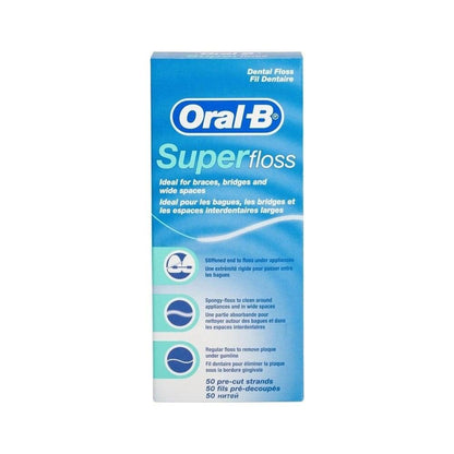 Seda dental Oral-B Superfloss: ideal para aparatos de ortodoncia e implantes
