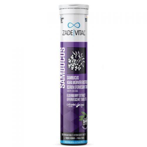 Zade Vital Elderberry Supplement Effervescent Tablets - Boosts Immune System with Elderberry Extract, Vitamin C & Zinc