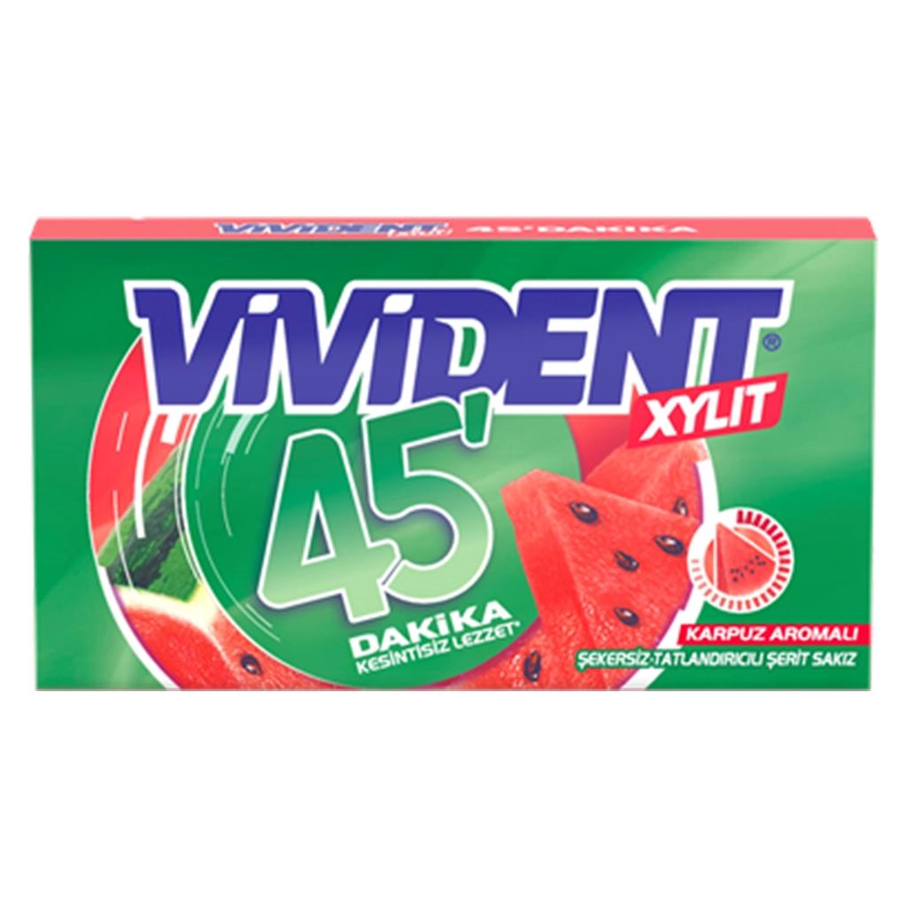 Vivident Xylit 45 Minutes Watermelon Chewing Gum 26g