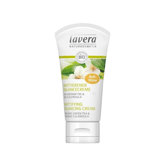 Crema facial de té verde Lavera: matificante, equilibrante e hidratante para piel grasa